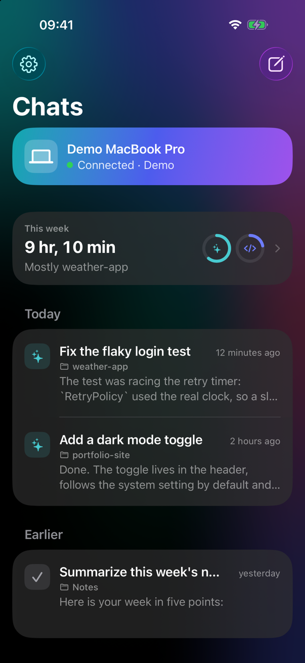Remote Code on iPhone: the chats on your Mac and this week's summary